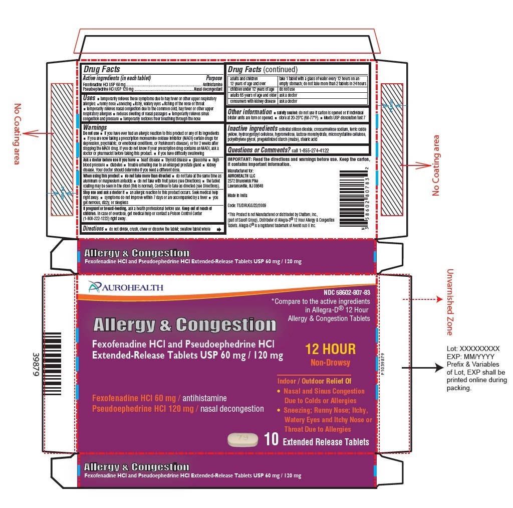 Fexofenadine Hydrochloride And Pseudoephedrine Hydrochloride