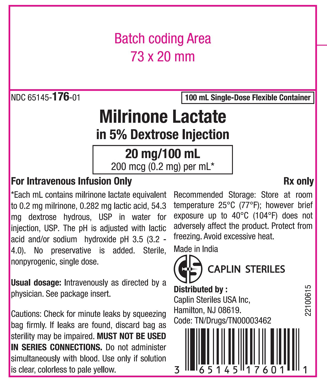 Milrinone Lactate In Dextrose 5%